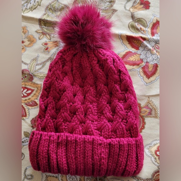 Other - Cozy Knit Beanie with Pom Pom